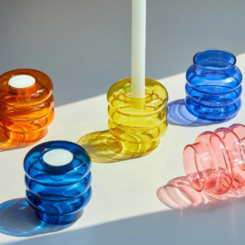Multifunktionsgefäß aus Glas - Glasvase und Teelichthalter