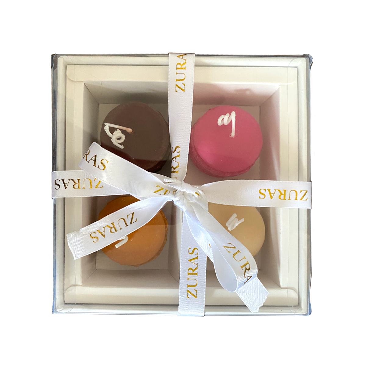 Macaron als Einzelkerzen oder 4-Kerzen-Set