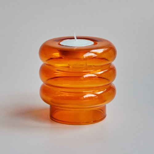 Multifunktionsgefäß aus Glas - Glasvase und Teelichthalter