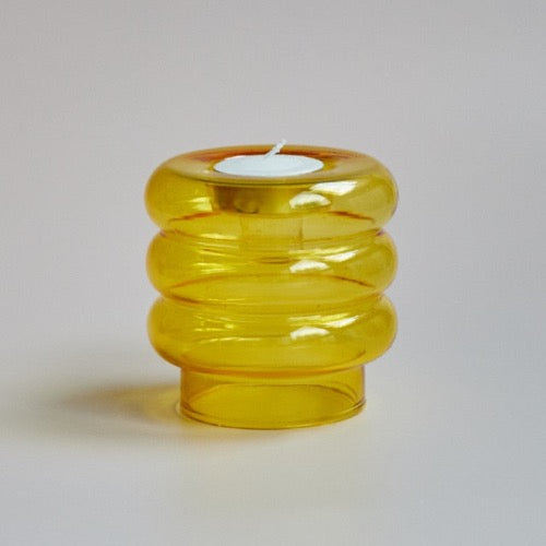 Multifunktionsgefäß aus Glas - Glasvase und Teelichthalter