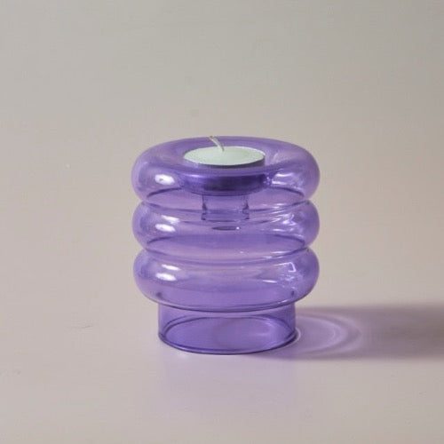 Multifunktionsgefäß aus Glas - Glasvase und Teelichthalter
