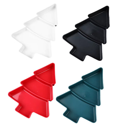 Weihnachtsteller, Weihnachtsteller Kunststoff, Tannenbaum Teller, Weihnachtsbaum Deko, festlicher Teller, Weihnachtstisch Dekoration, Christmas Plate Tree Shape