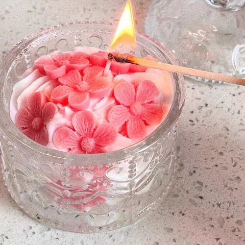 Blümchen Kerze