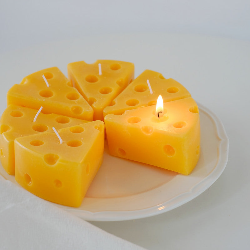 Handgemachte Kerze aus veganem Sojawachs-Käse