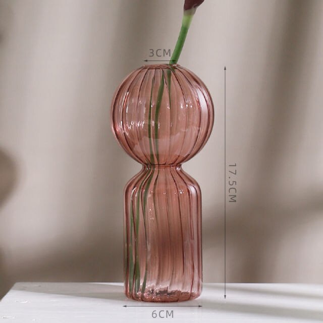 Glasvase für Blumen und Dekoration